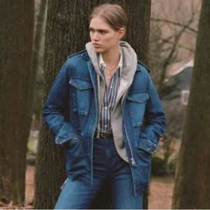 Nili Lotan distressed denim Wren Jacket